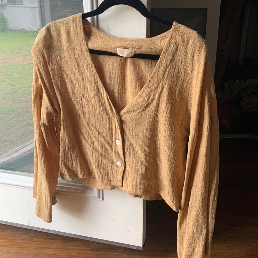 Gillia long sleeve crop top size s